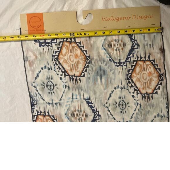 One of a Kind Silk Scarf Manufacture Sample - Vialegeno Disegni Italy 18" x 32" - Picture 9 of 10